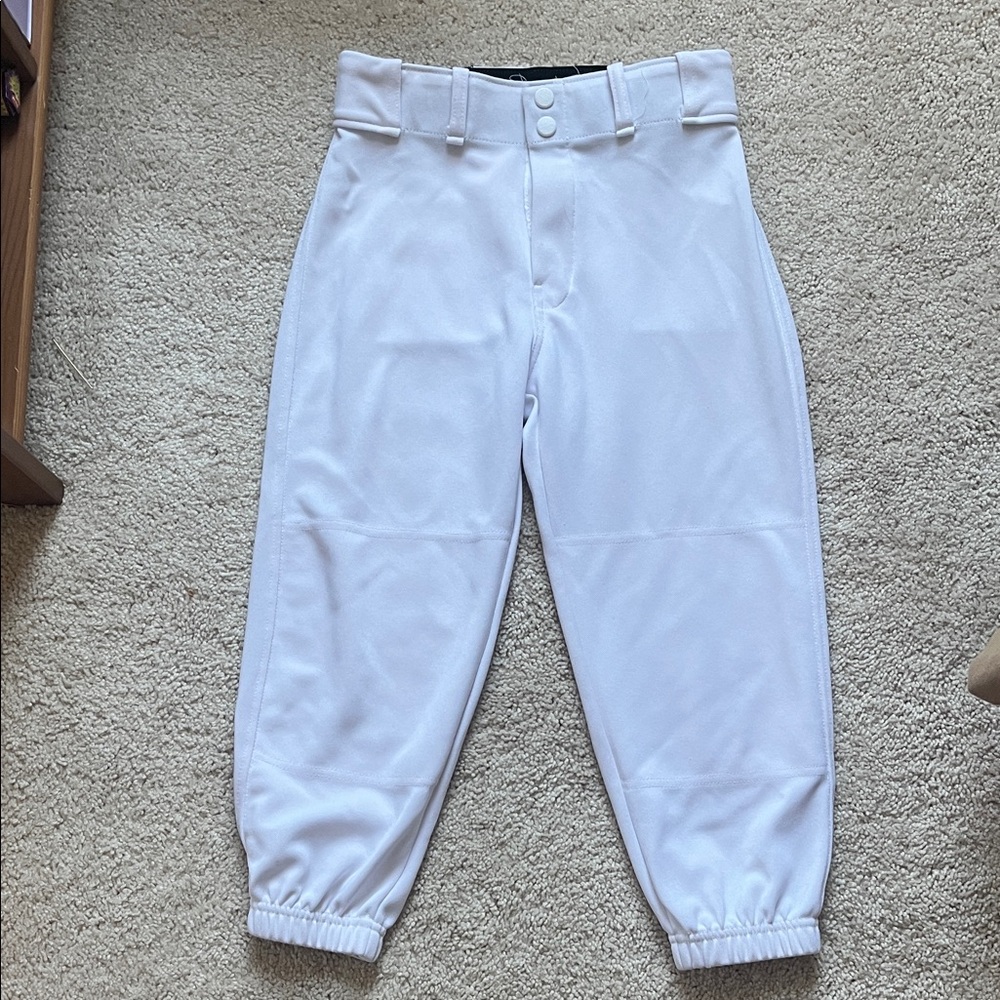 Kids White Athletic Jogger Sweatpants — Soft Active Bottoms